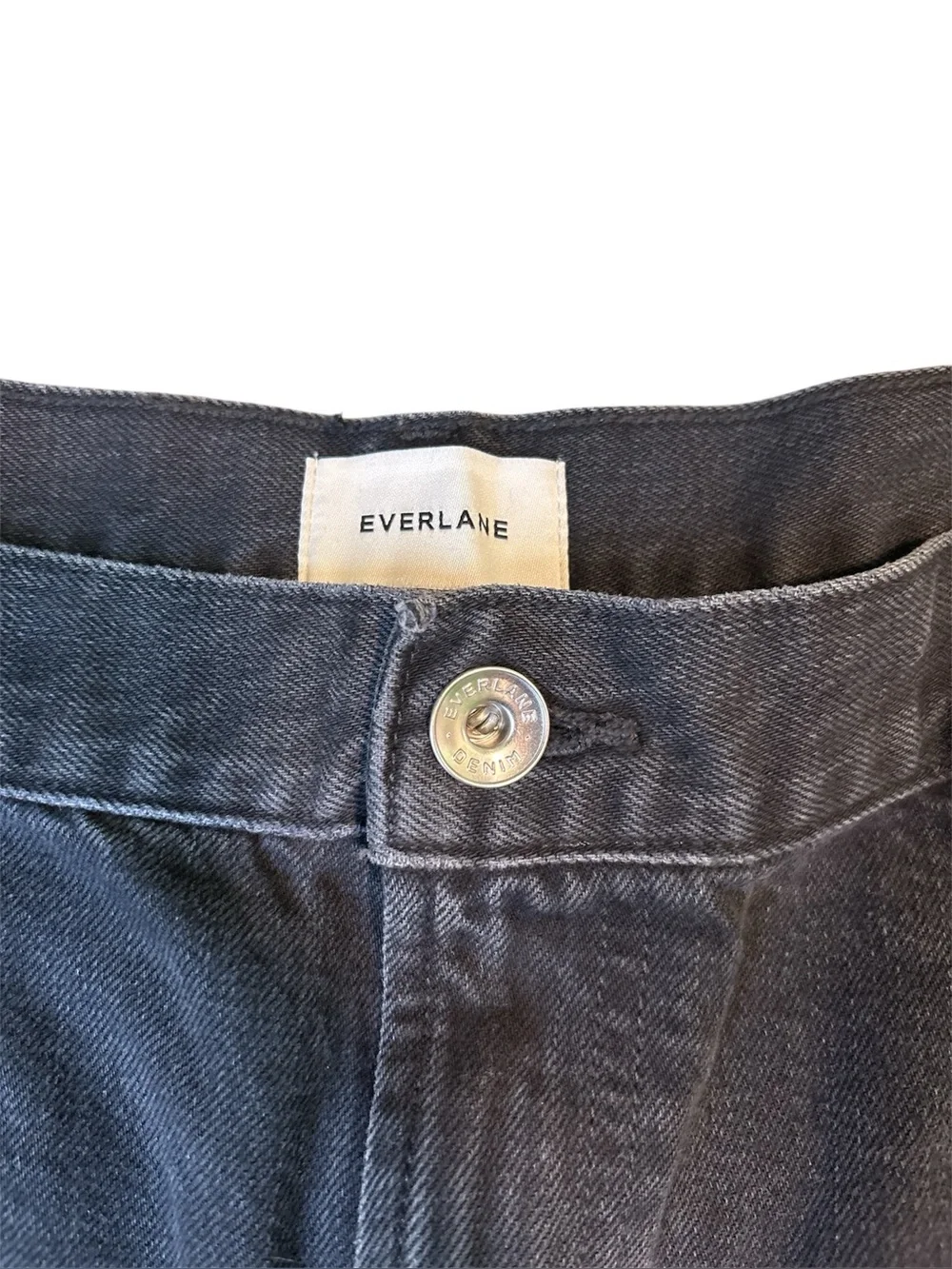 Everlane OG Baggy Jean Short Washed Black 33